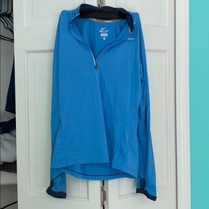 Nike Dri-Fit Blue Quarter Zip Size Small